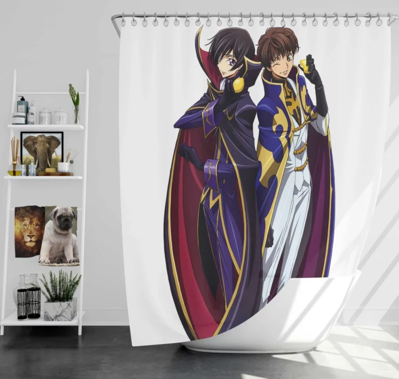 Lelouch Lamperouge Suzaku Kururugi Anime Shower Curtain