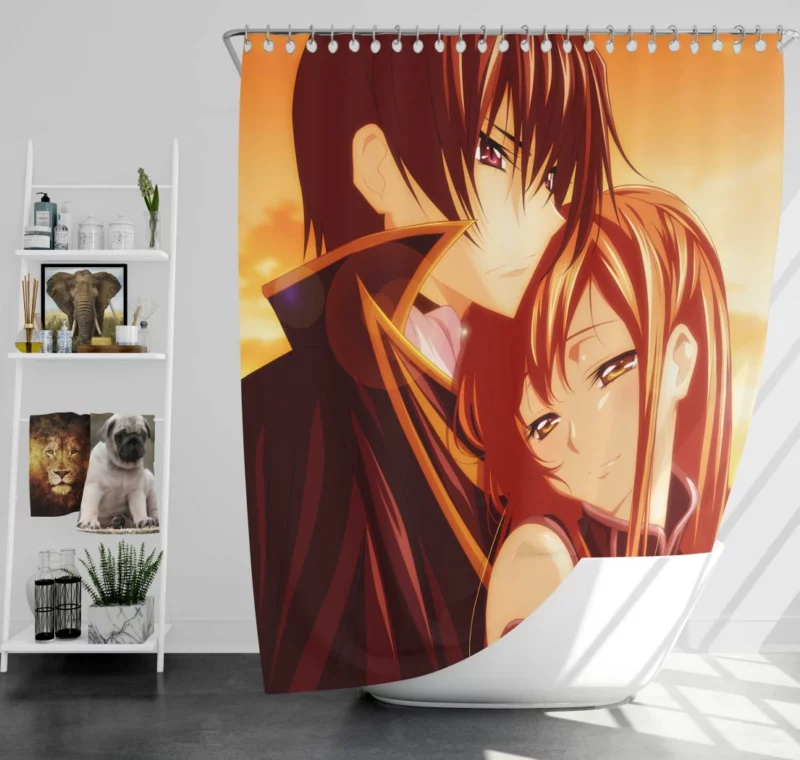 Lelouch Lost Love Anime Shower Curtain