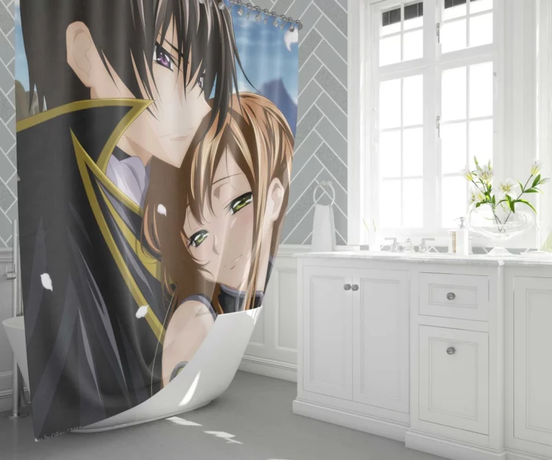 Lelouch & Shirley Story Anime Shower Curtain 1