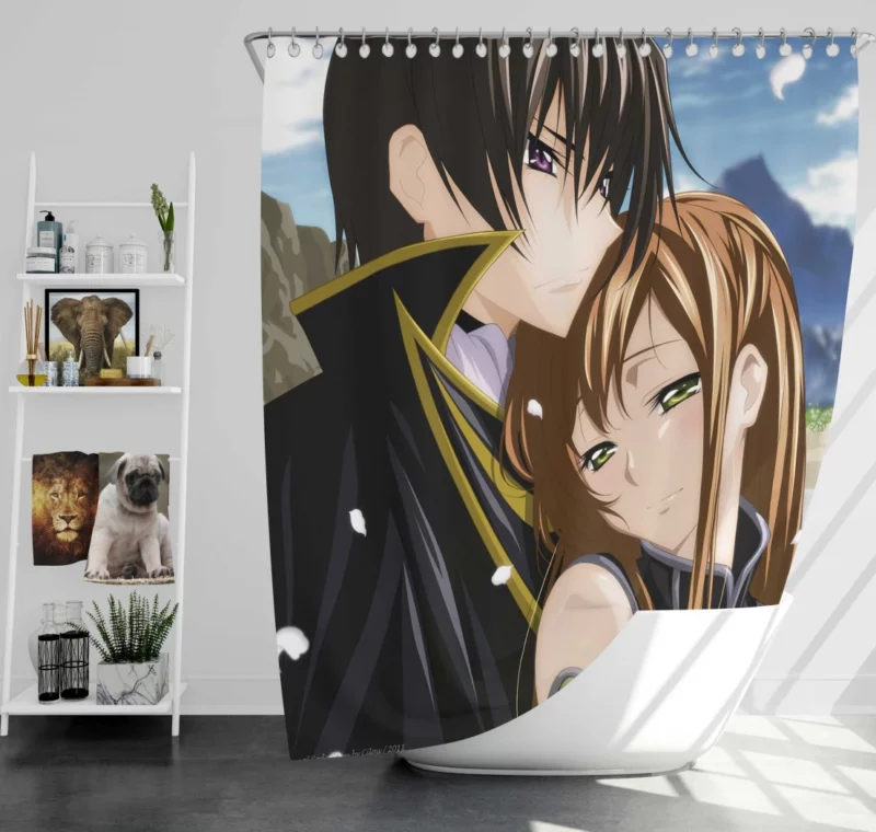 Lelouch & Shirley Story Anime Shower Curtain