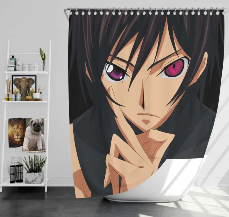 Lelouch Strategic Triumph Anime Shower Curtain