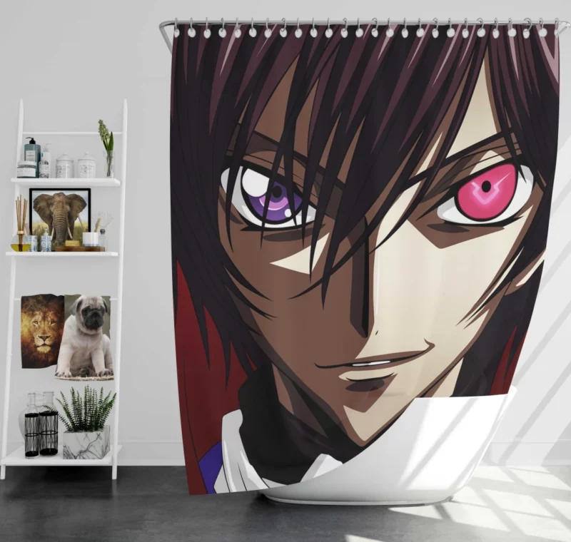 Lelouch Strategy Unleashed Anime Shower Curtain