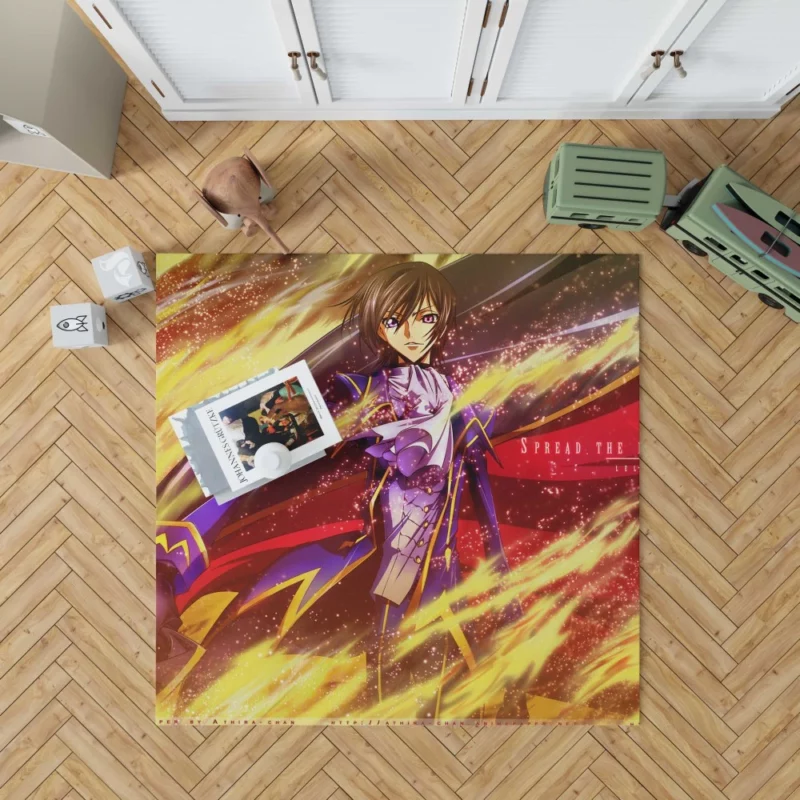 Lelouch Strategy Unraveled Anime Rug