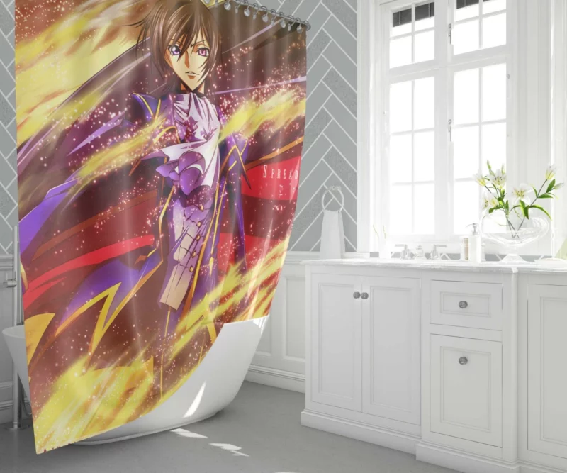 Lelouch Strategy Unraveled Anime Shower Curtain 1