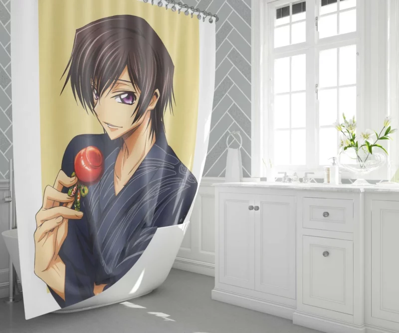 Lelouch Strategy Unveiled Anime Shower Curtain 1