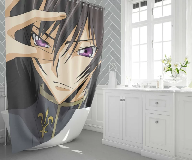 Lelouch Unbreakable Resolve Anime Shower Curtain 1