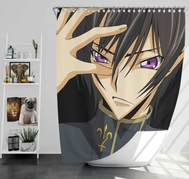 Lelouch Unbreakable Resolve Anime Shower Curtain