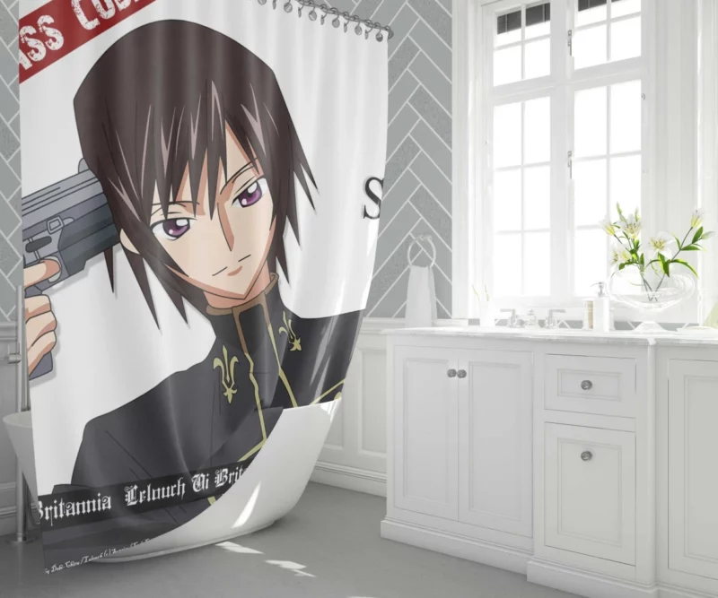 Lelouch Unveiled Legacy Anime Shower Curtain 1