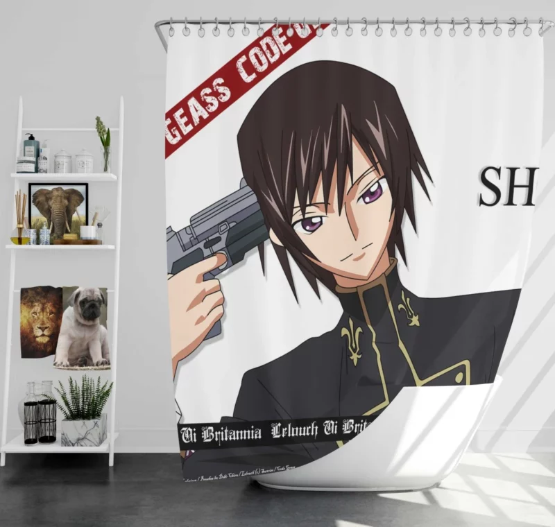 Lelouch Unveiled Legacy Anime Shower Curtain