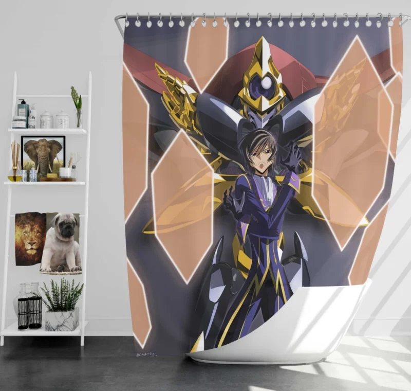 Lelouch Unwavering Spirit Anime Shower Curtain