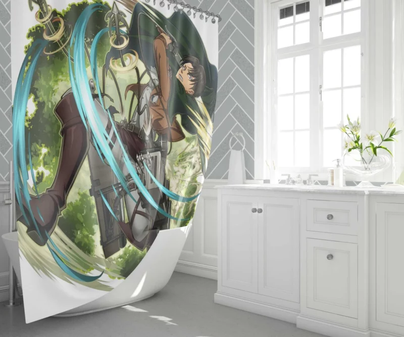 Levi Ackerman Humanity Hope Anime Shower Curtain 1