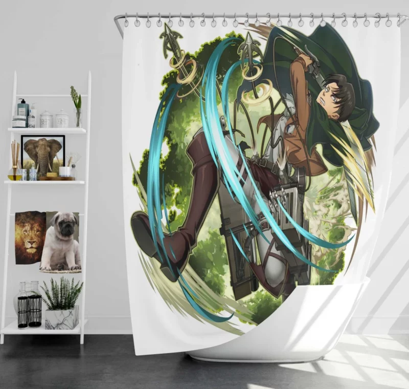 Levi Ackerman Humanity Hope Anime Shower Curtain