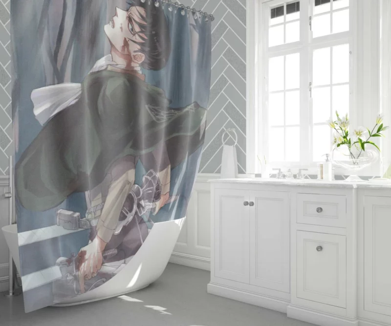 Levi Ackerman Humanity Savior Anime Shower Curtain 1