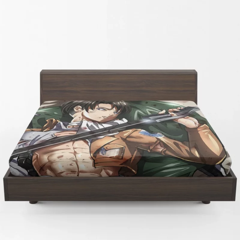 Levi Ackerman Humanity Shield Anime Fitted Sheet 1