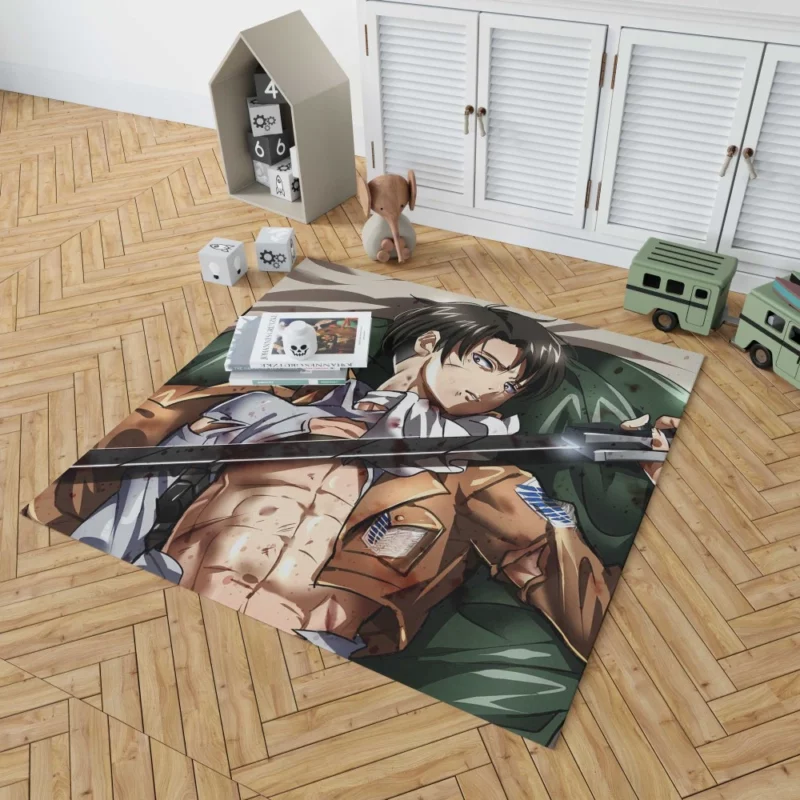 Levi Ackerman Humanity Shield Anime Rug 1