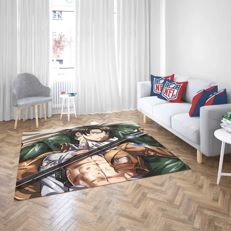 Levi Ackerman Humanity Shield Anime Rug 2