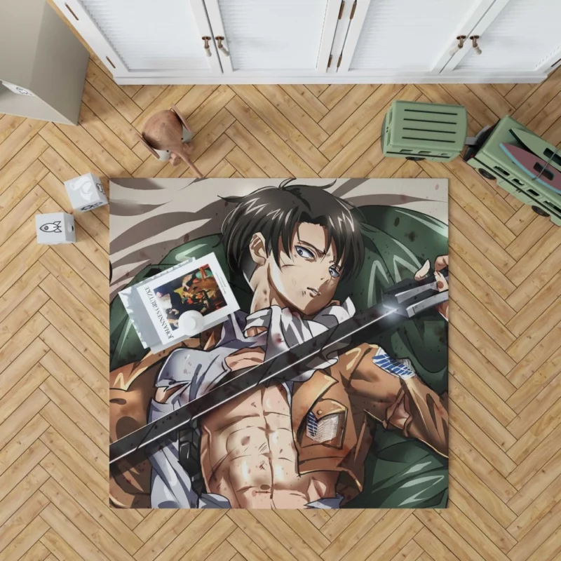 Levi Ackerman Humanity Shield Anime Rug