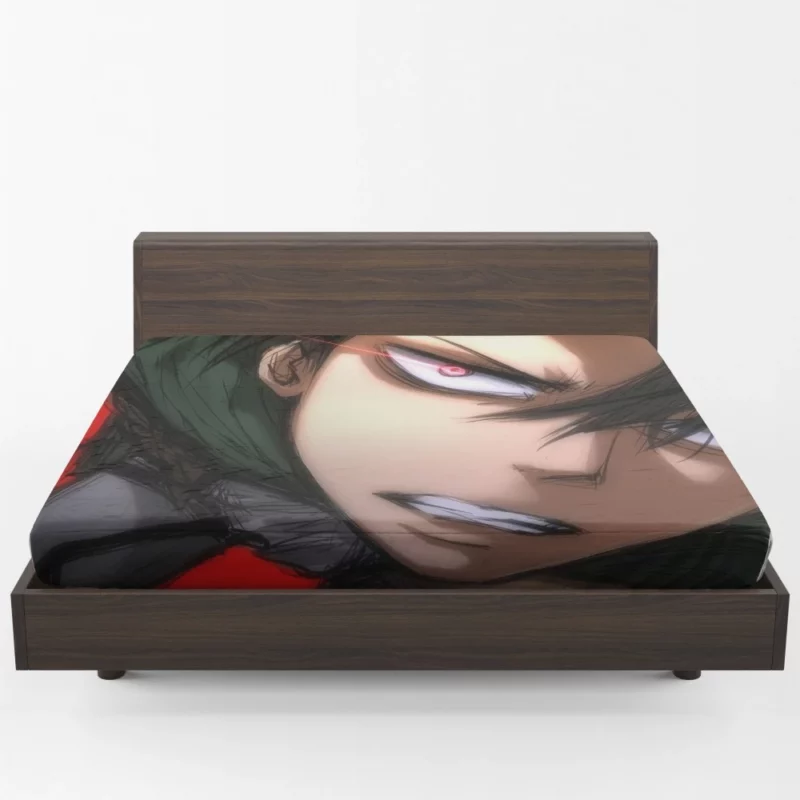 Levi Ackerman Legendary Blade Anime Fitted Sheet 1