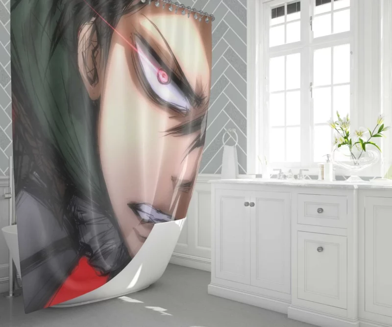 Levi Ackerman Legendary Blade Anime Shower Curtain 1