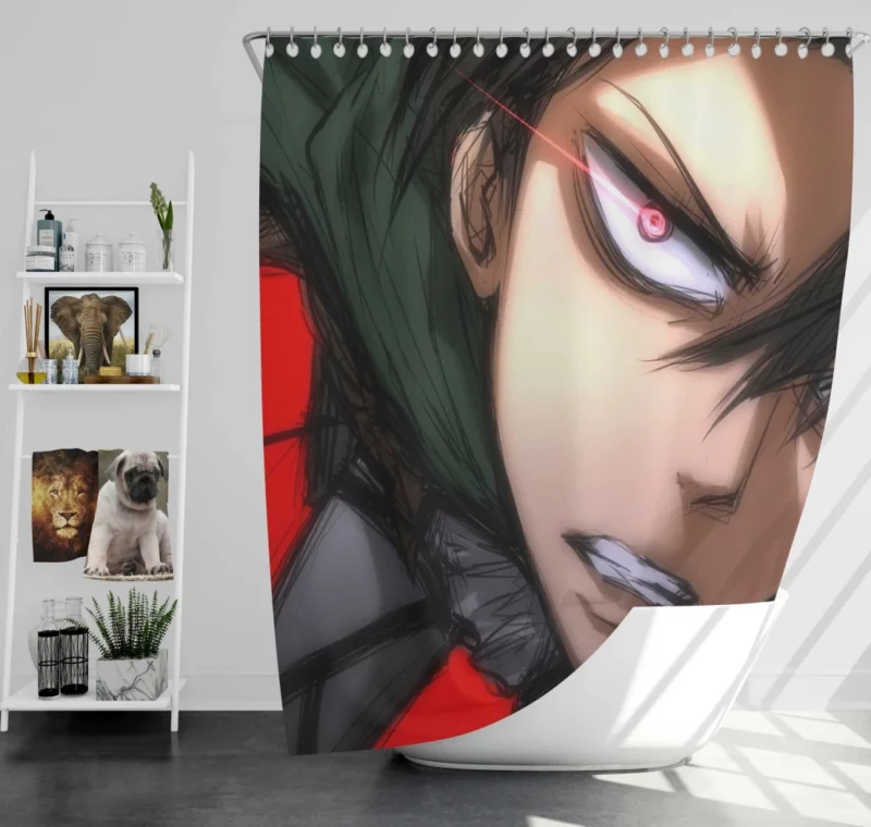 Levi Ackerman Legendary Blade Anime Shower Curtain