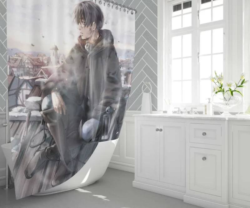 Levi Ackerman Lethal Blade Anime Shower Curtain 1