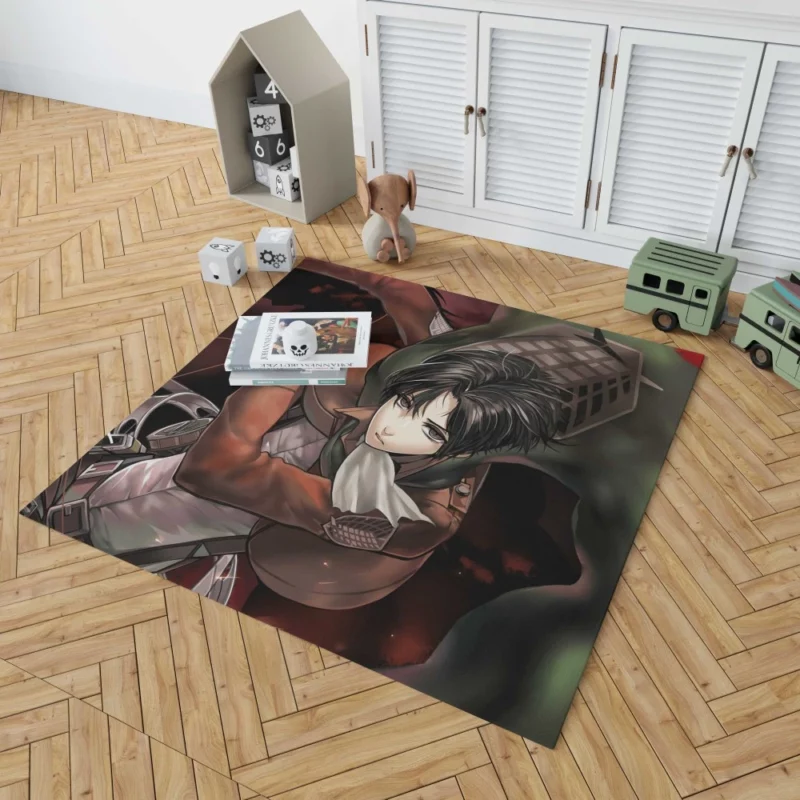 Levi Ackerman Loyal Warrior Anime Rug 1