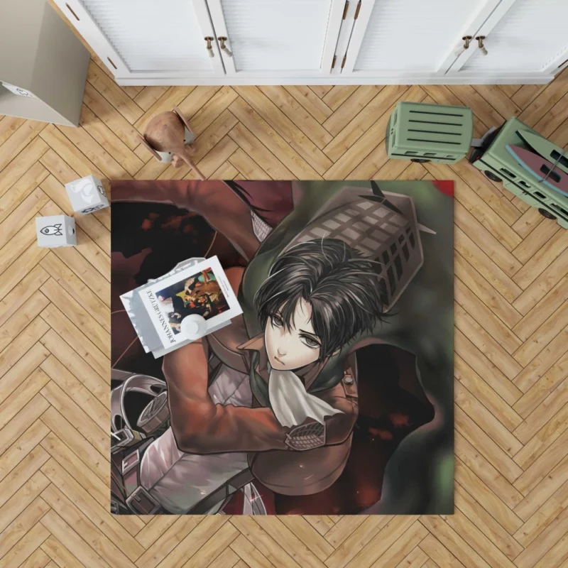 Levi Ackerman Loyal Warrior Anime Rug