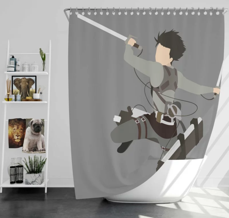 Levi Ackerman Oath Unbroken Anime Shower Curtain