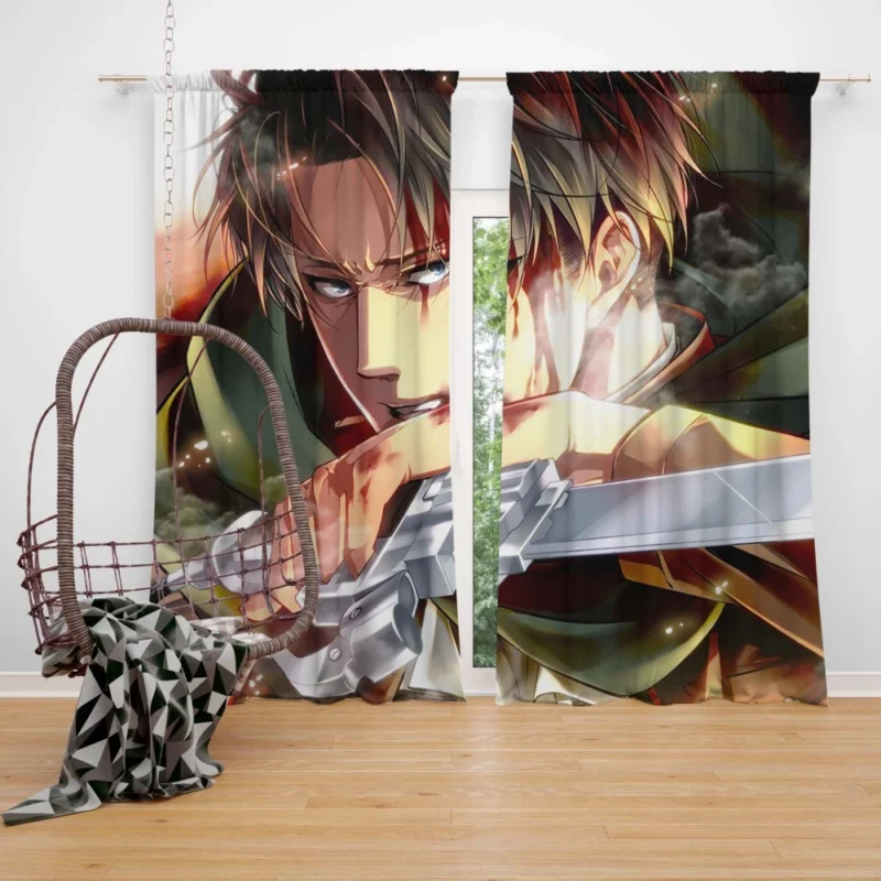 Levi Ackerman Shrouded Past Anime Curtain