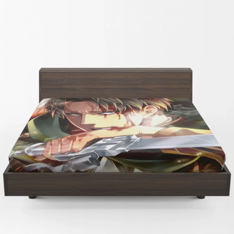 Levi Ackerman Shrouded Past Anime Fitted Sheet 1