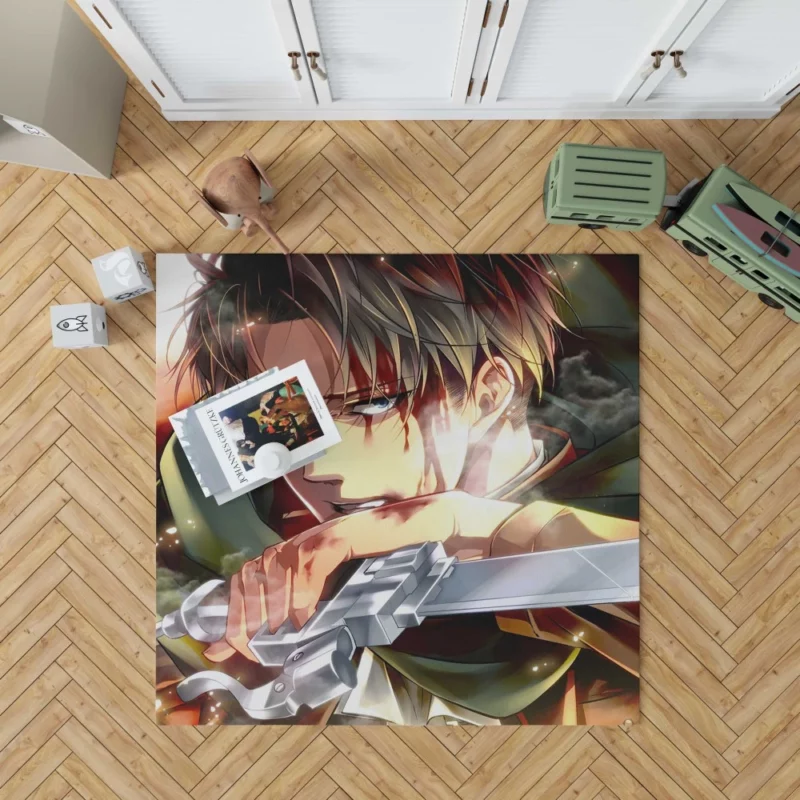 Levi Ackerman Shrouded Past Anime Rug