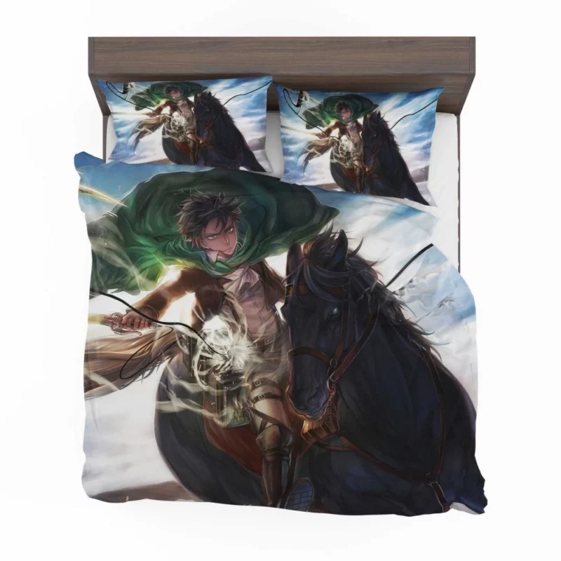 Levi Ackerman Steed Warrior Anime Bedding Set 1