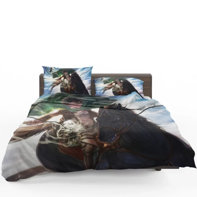 Levi Ackerman Steed Warrior Anime Bedding Set