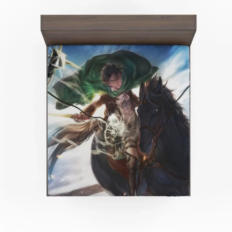 Levi Ackerman Steed Warrior Anime Fitted Sheet