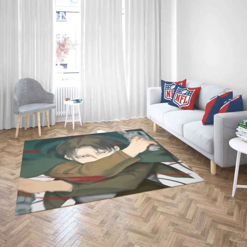 Levi Ackerman Struggle Unveiled Anime Rug 2