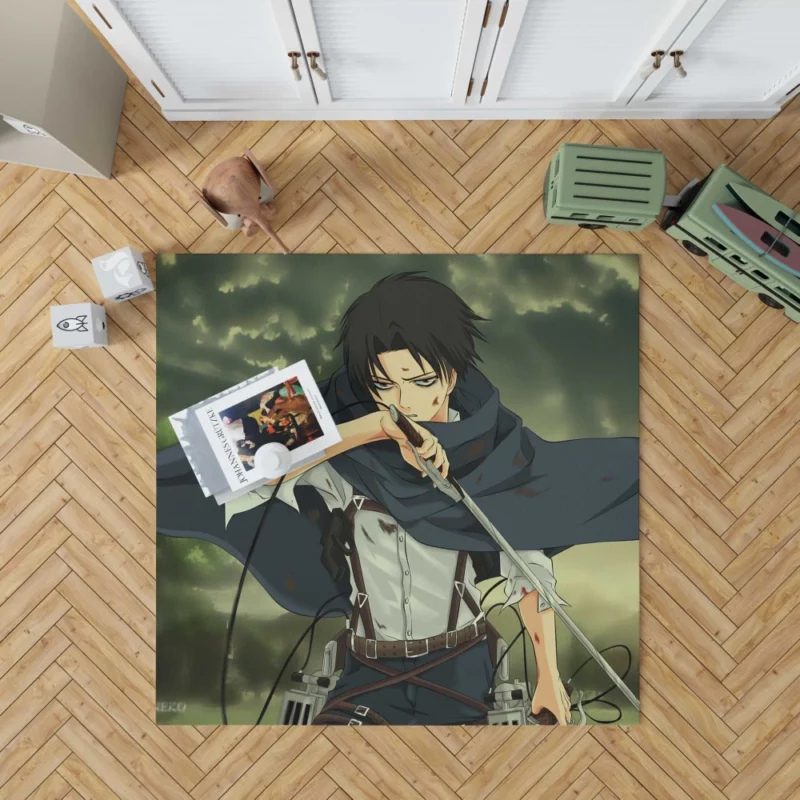 Levi Ackerman Sword of Justice Anime Rug