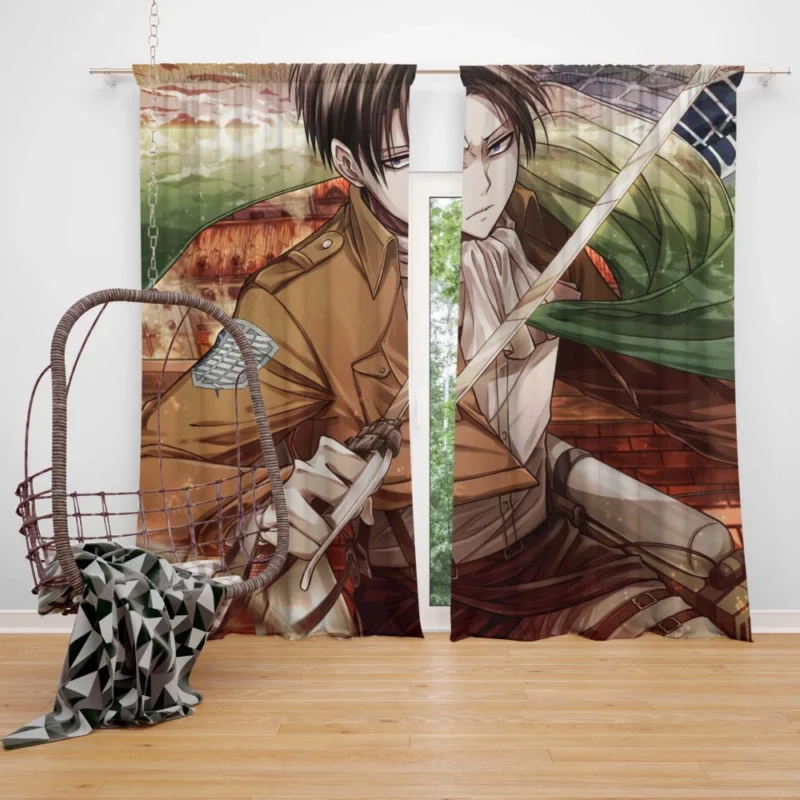 Levi Ackerman Titan Bane Anime Curtain