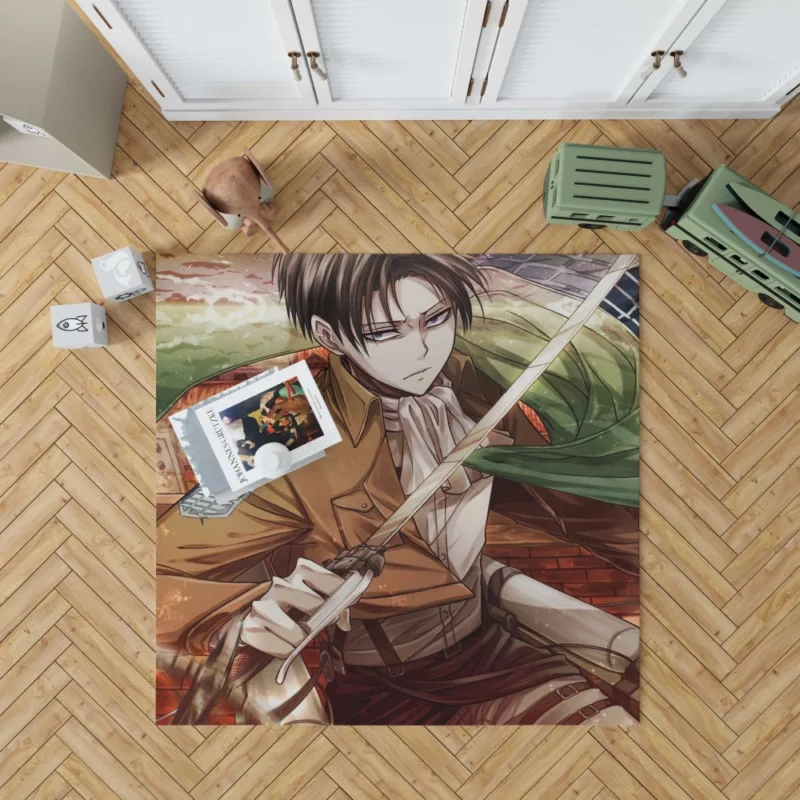 Levi Ackerman Titan Bane Anime Rug