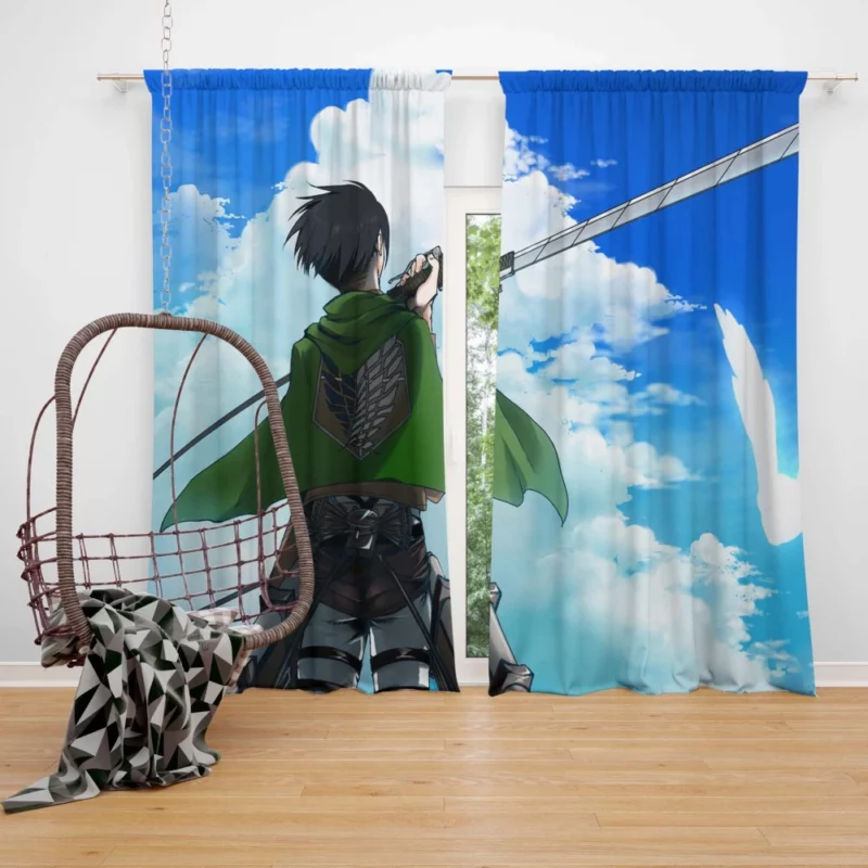 Levi Ackerman Titan Tamer Anime Curtain