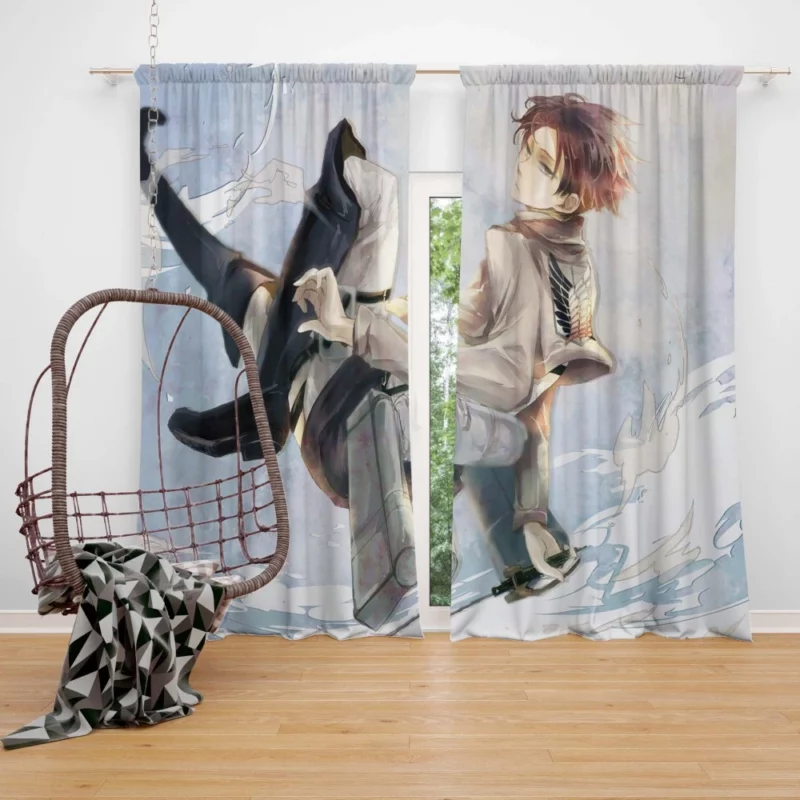 Levi Ackerman Unseen Power Anime Curtain