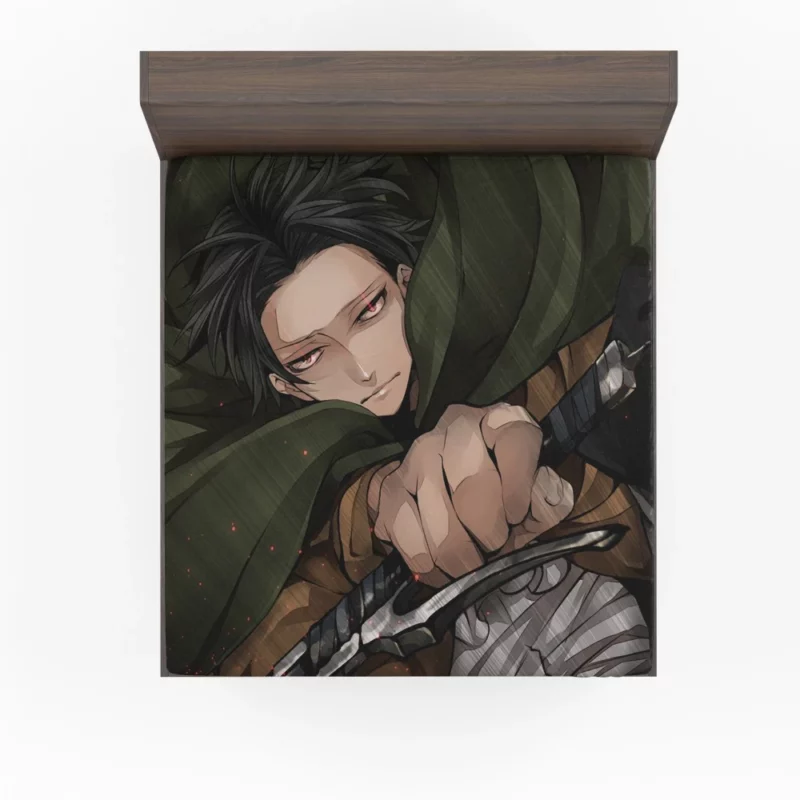 Levi Ackerman Unyielding Force Anime Fitted Sheet