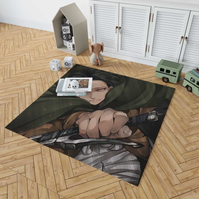 Levi Ackerman Unyielding Force Anime Rug 1