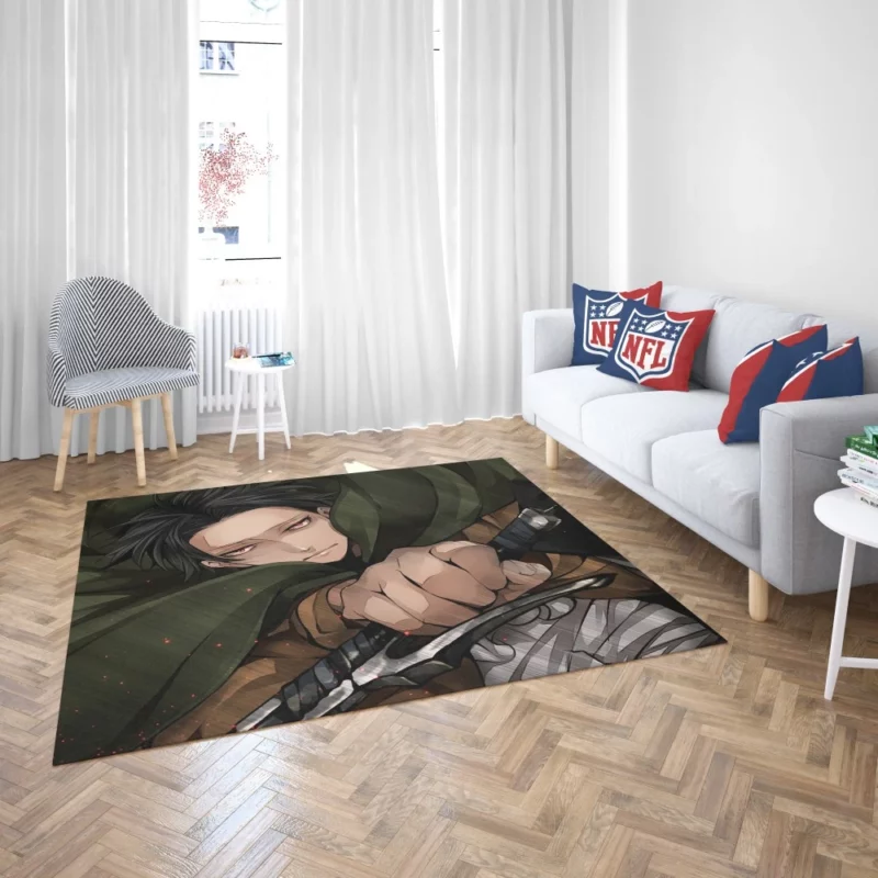 Levi Ackerman Unyielding Force Anime Rug 2