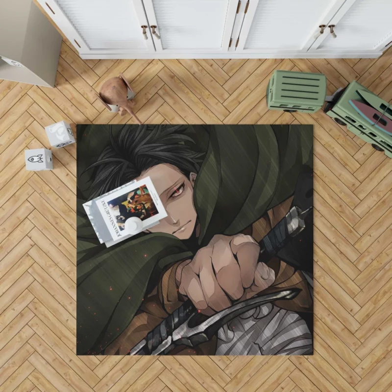 Levi Ackerman Unyielding Force Anime Rug