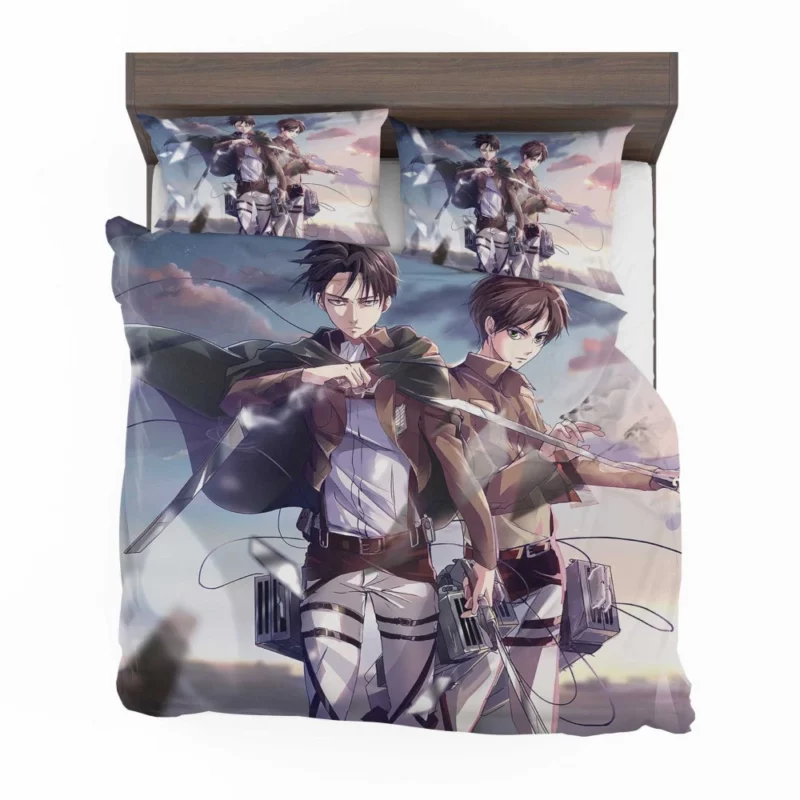 Levi and Eren Attack Titans Anime Bedding Set 1