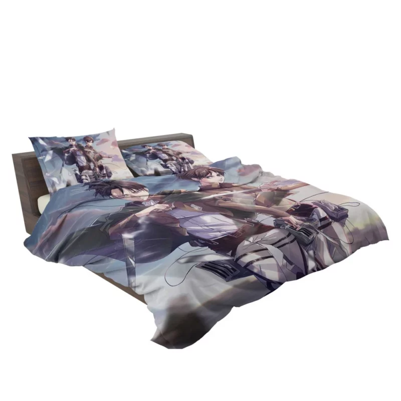 Levi and Eren Attack Titans Anime Bedding Set 2