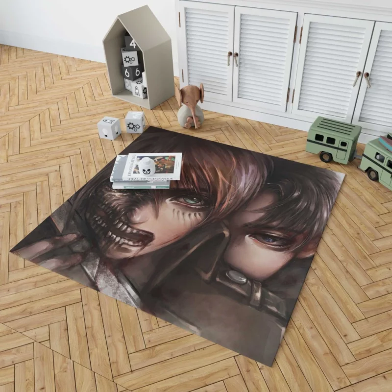 Levi and Eren Last Stand Anime Rug 1