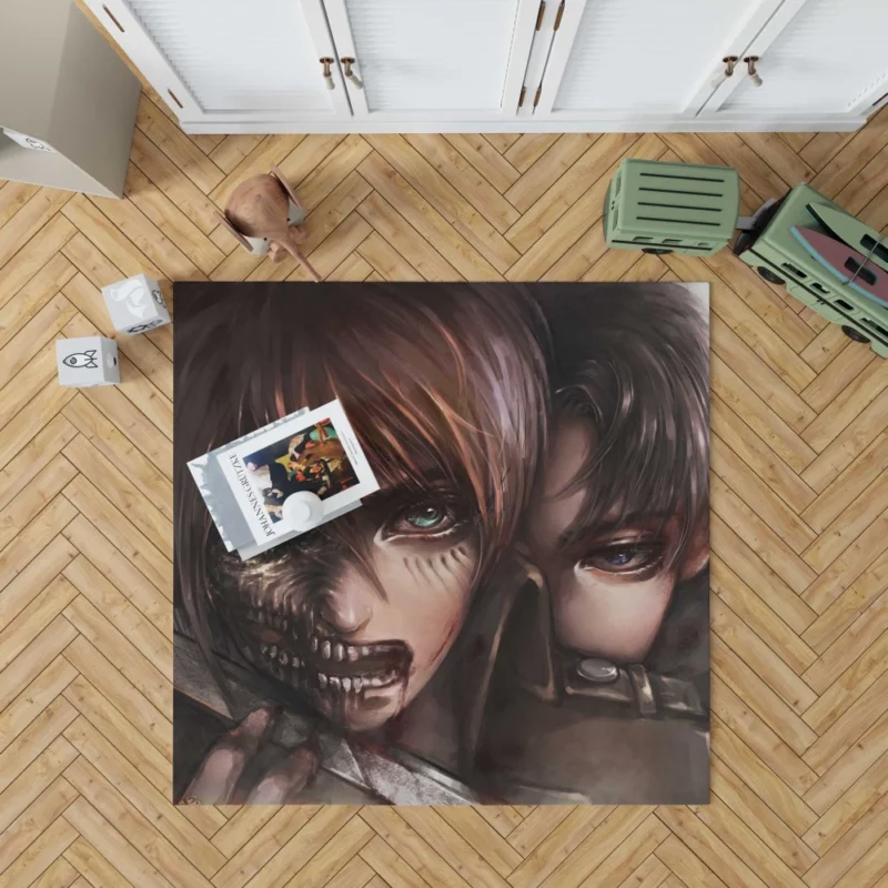 Levi and Eren Last Stand Anime Rug