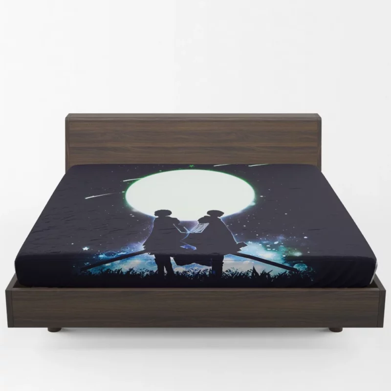 Levi and Eren Struggle Defined Anime Fitted Sheet 1