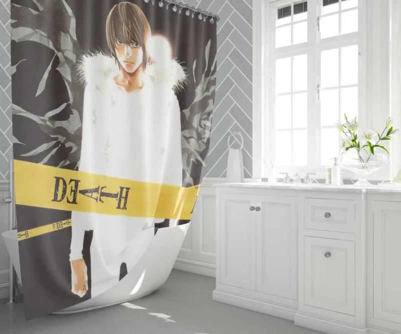 Light Yagami Architect of Destiny Anime Shower Curtain 1